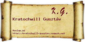 Kratochwill Gusztáv névjegykártya
