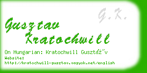 gusztav kratochwill business card